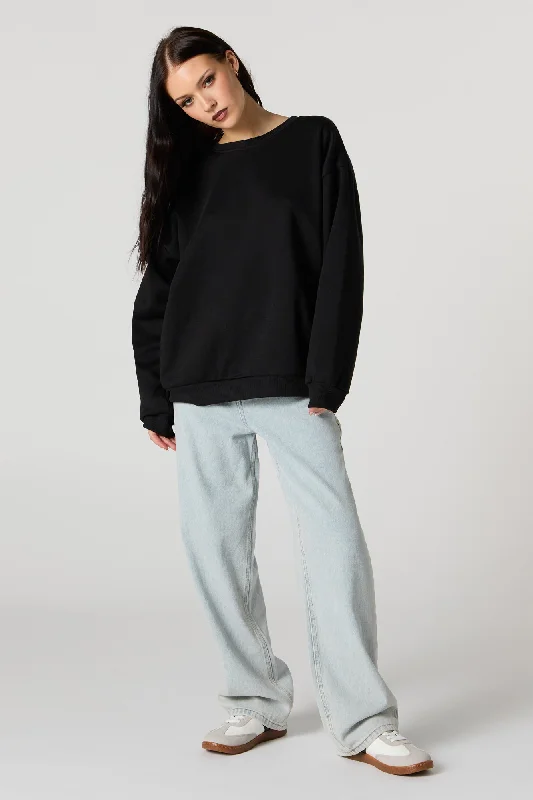 Oversized Fleece Crewneck Sweatshirt