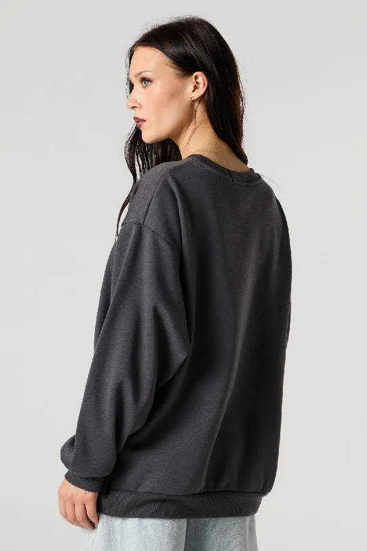 Oversized Fleece Crewneck Sweatshirt