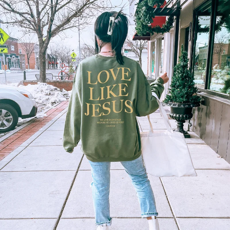 Aesthetic Christian Hoodie Bible Verse Love Like Jesus Positive Hoodie Faith Based Hoodie Religious Gift For Christian Church Shirt , D460