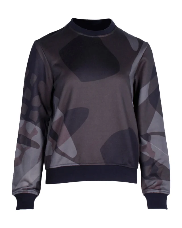 Alexander McQueen Camo Crewneck Sweatshirt in Olive Cotton