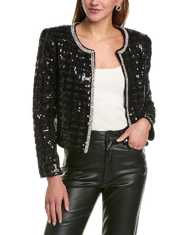 alice + olivia Kidman Sequin Tweed Jacket