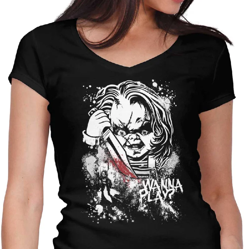 Wanna Play - Women's V-Neck