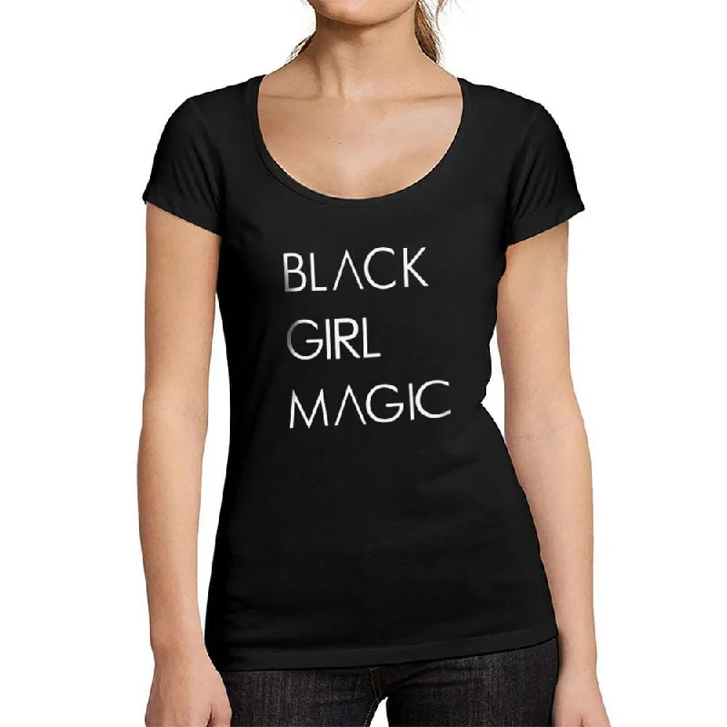 Graphic Black Girl Magic Women's Tee Shirt White Letters Print T-Shirt