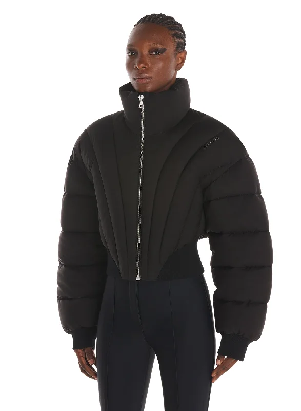 black puffer jacket