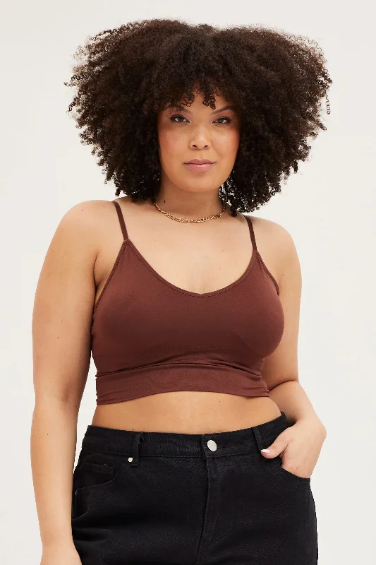 Brown Seamless Bralette