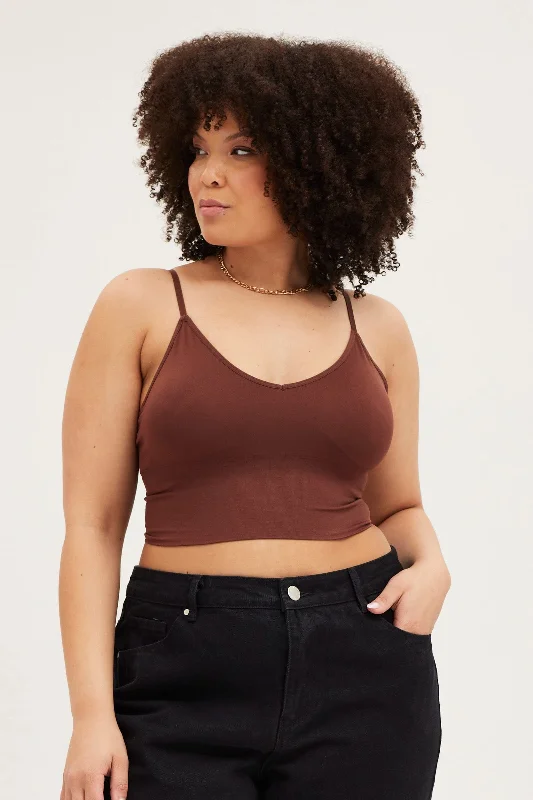 Brown Seamless Bralette