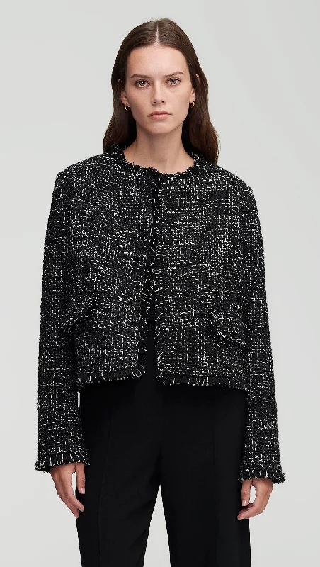 Classic Jacket in Tweed | Black Multi