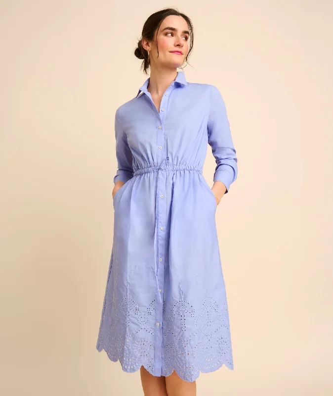 Eyelet-Embroidered Claudia Shirtdress