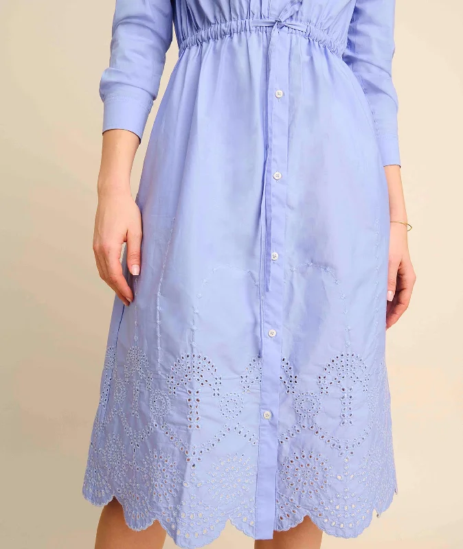 Eyelet-Embroidered Claudia Shirtdress