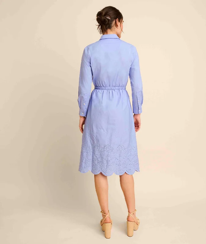 Eyelet-Embroidered Claudia Shirtdress