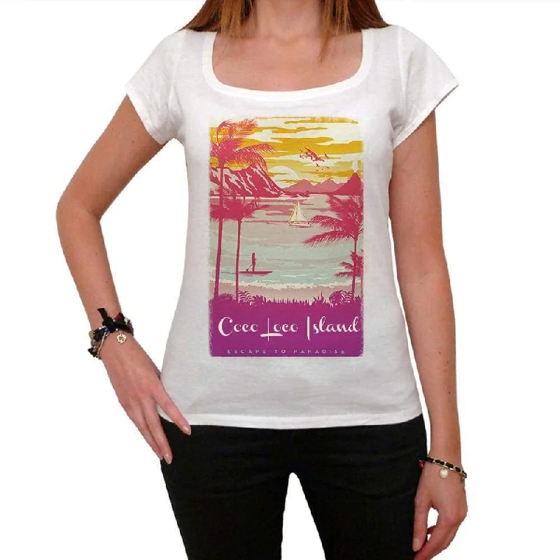 Coco Loco Island, Escape to paradise, Women's Short Sleeve Round Neck T-shirt 00280