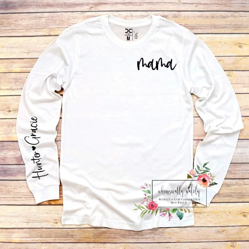 Customizable Long Sleeve Mama Shirts