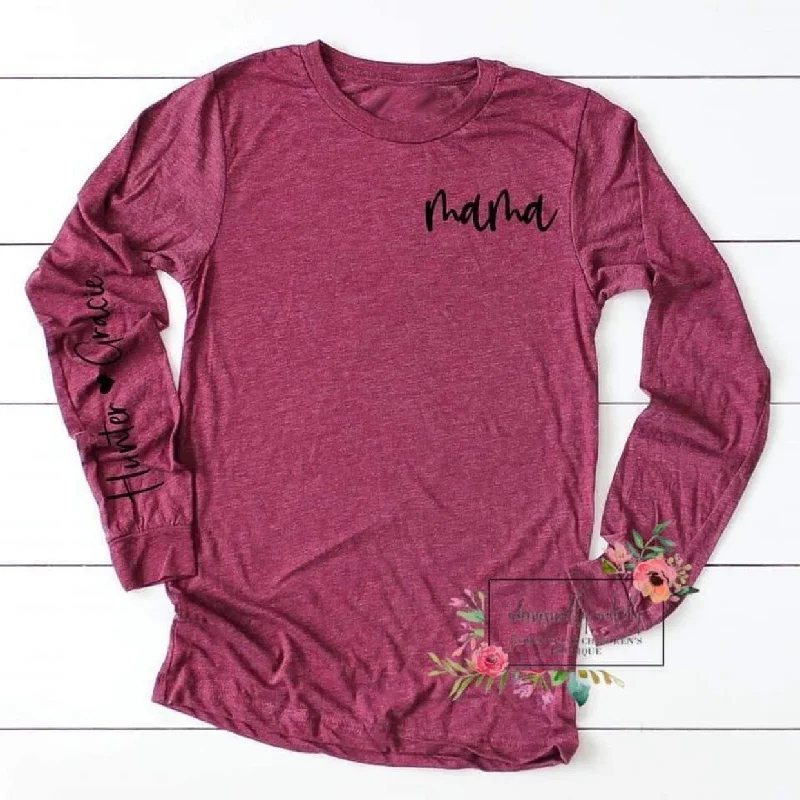 Customizable Long Sleeve Mama Shirts