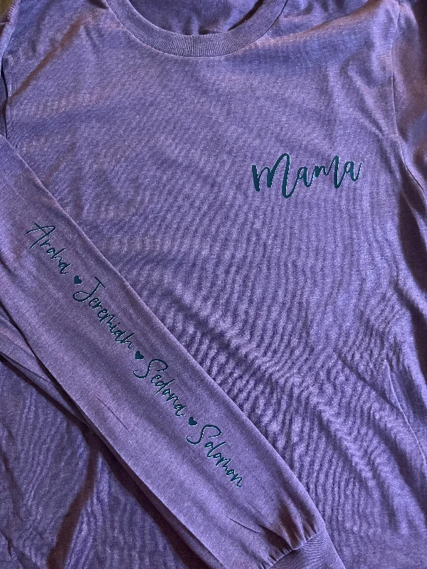 Customizable Long Sleeve Mama Shirts