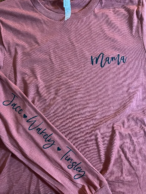 Customizable Long Sleeve Mama Shirts