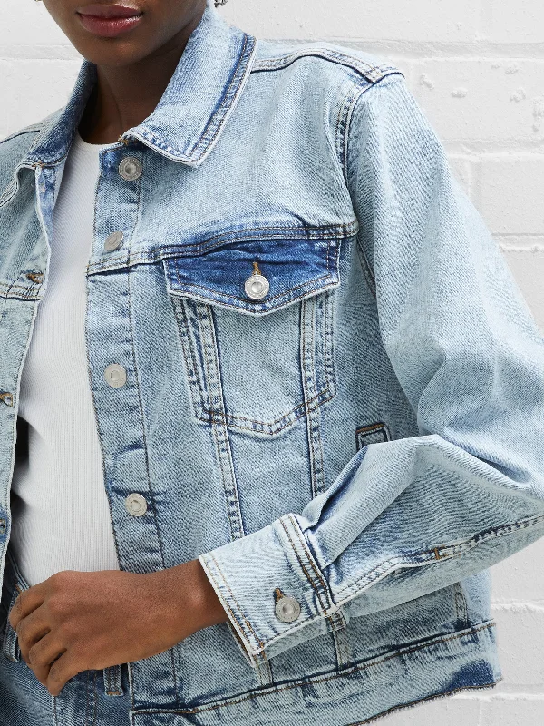 Denim Stretch Trucker Jacket