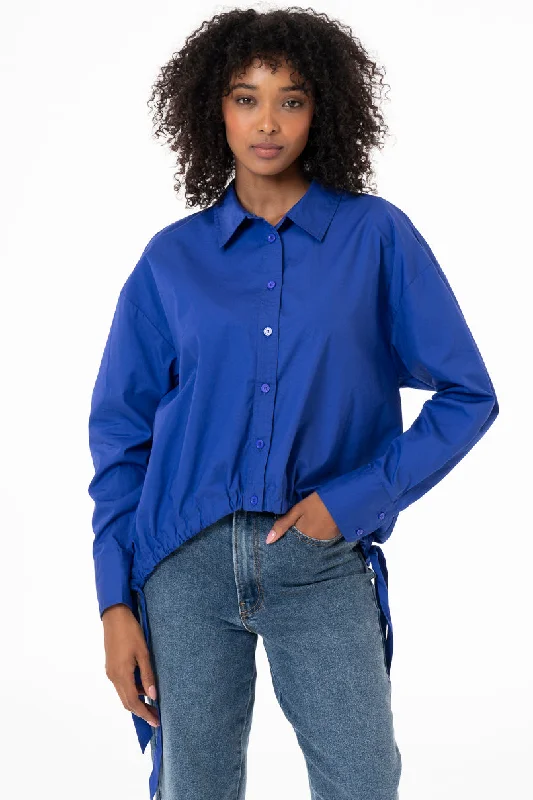 Drawstring Shirt _ 144171 _ Blue