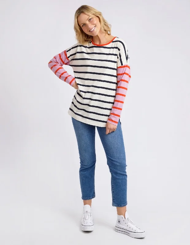 Elm Marta Stripe L/S Tee Multi