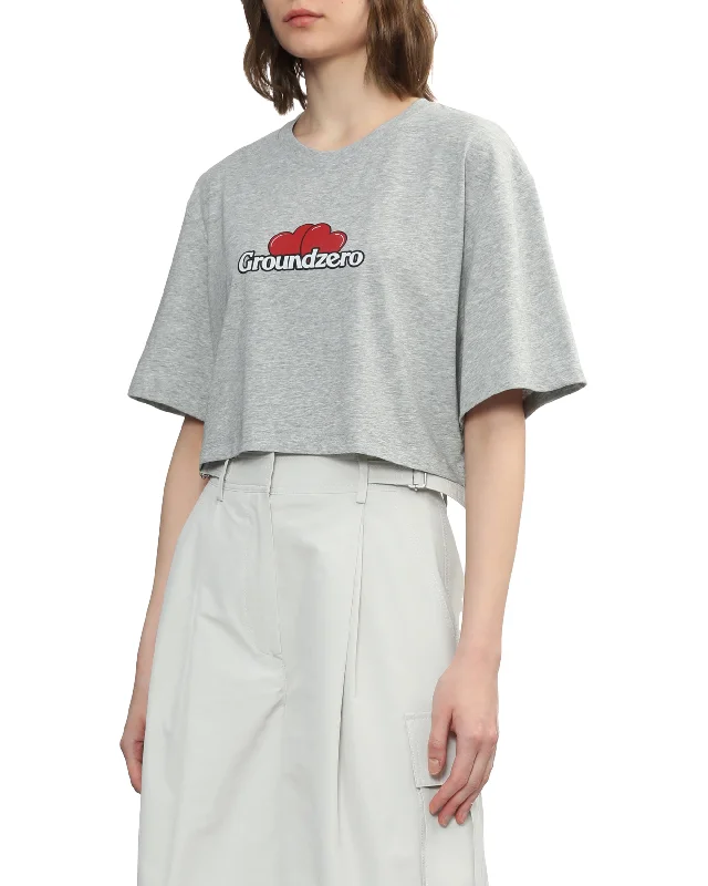 Cropped Logo-print T-shirt