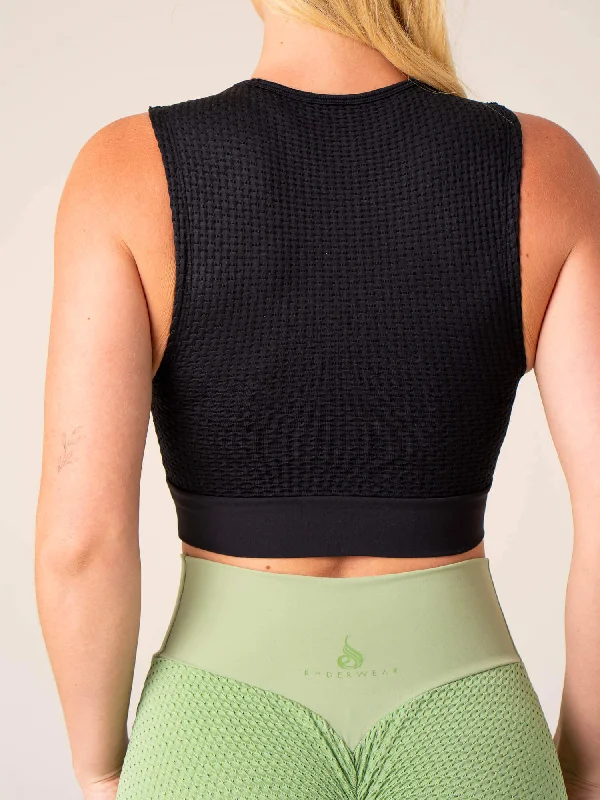 Honeycomb Seamless Tank - Black