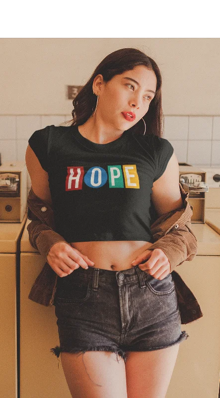 HOPE : BTS - HALF-SLEEVE CROP TOPS