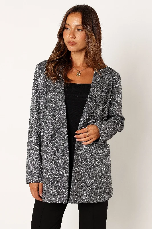 Kaliyah Shimmer Blazer - Black