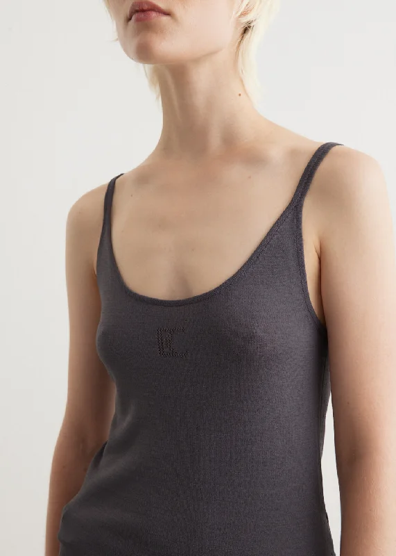 LC Logo Sleeveless Knit Top