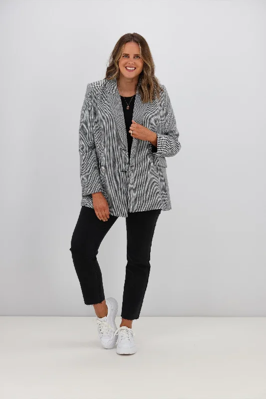 Leoni Bec Blazer Black White Check