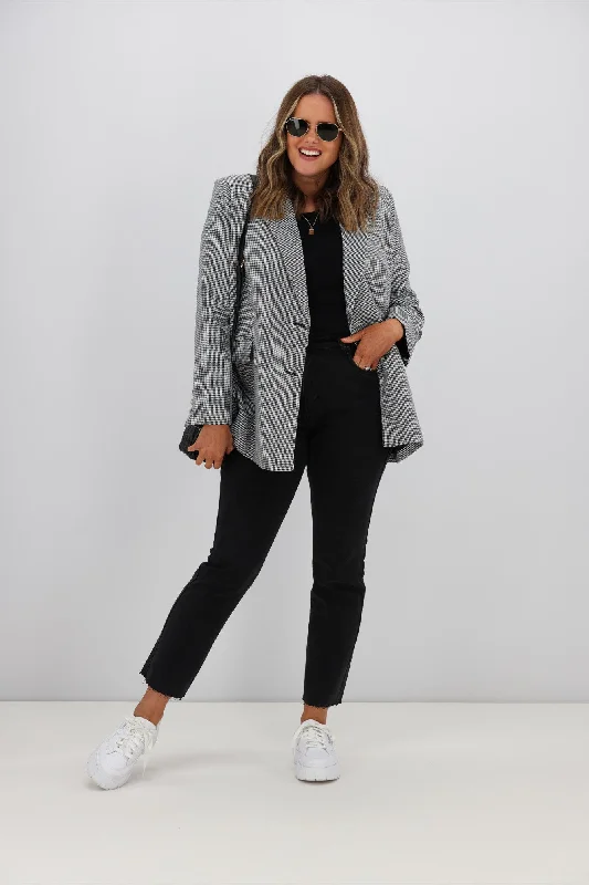 Leoni Bec Blazer Black White Check