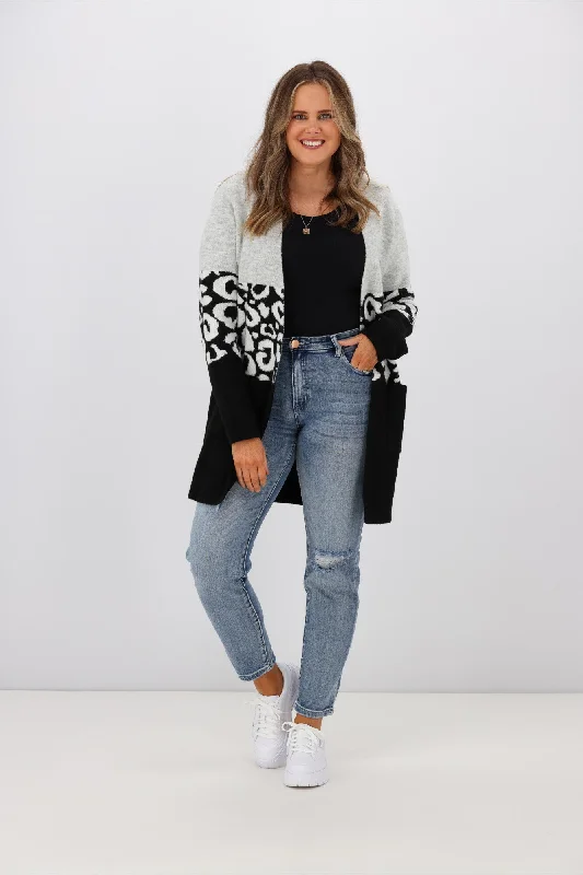 Leoni Carter Cardigan Black