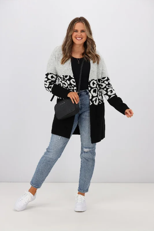 Leoni Carter Cardigan Black