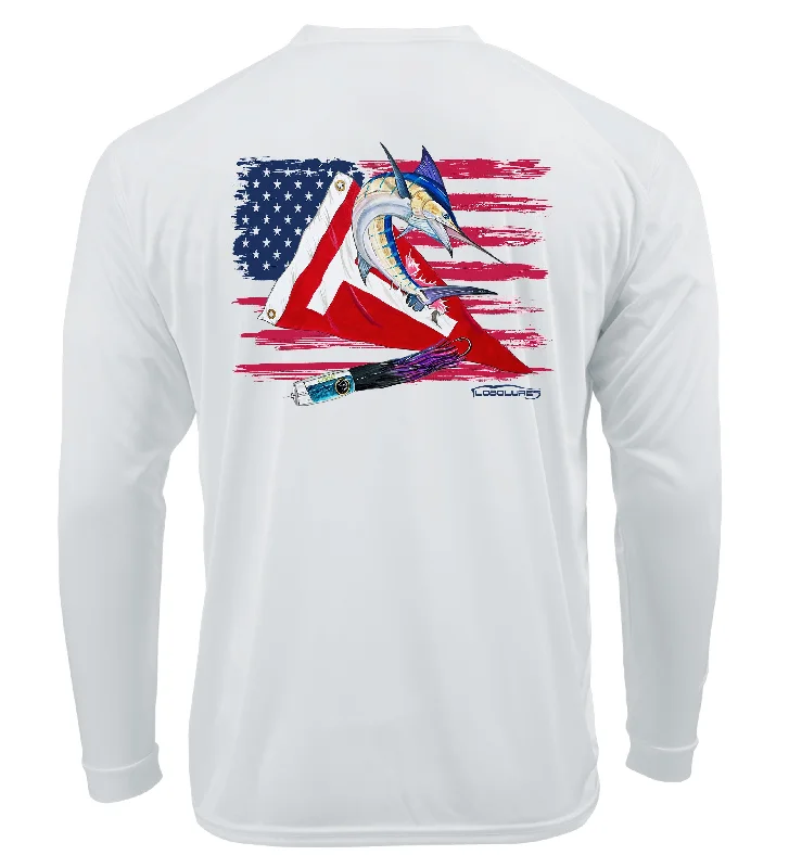 Lobo Lures Tag & Release Flag Edition Long Sleeve Performance UPF 50+ T-Shirt