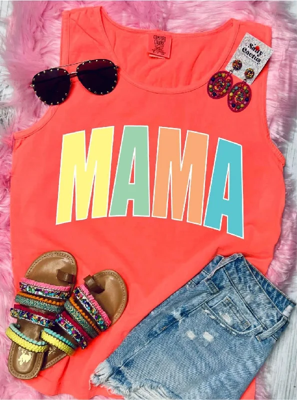 Mama rainbow comfort color tanks