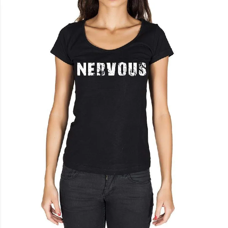 nervous Women's Short Sleeve Round Neck T-shirt