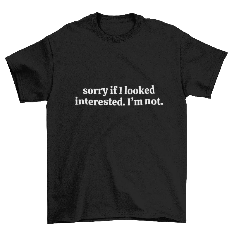 NOT INTERESTED, BABY TEE - SORT