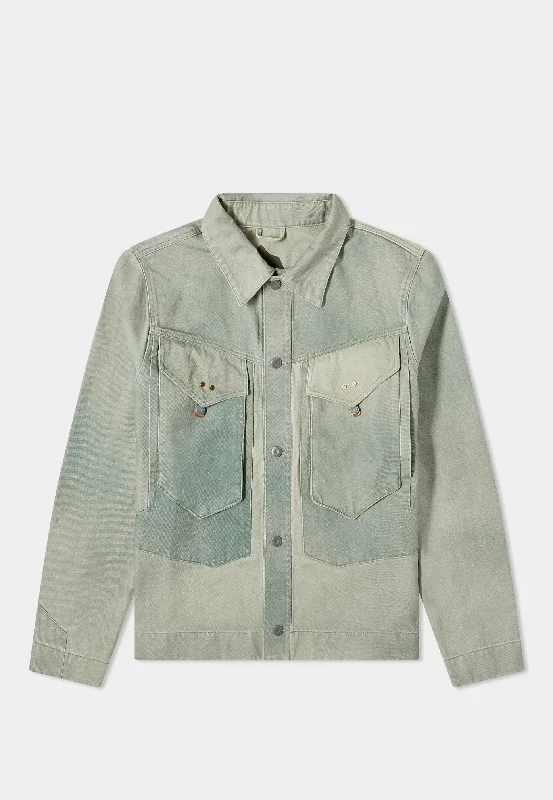 Object Iv Life Traditional Denim Jacket Green Patina