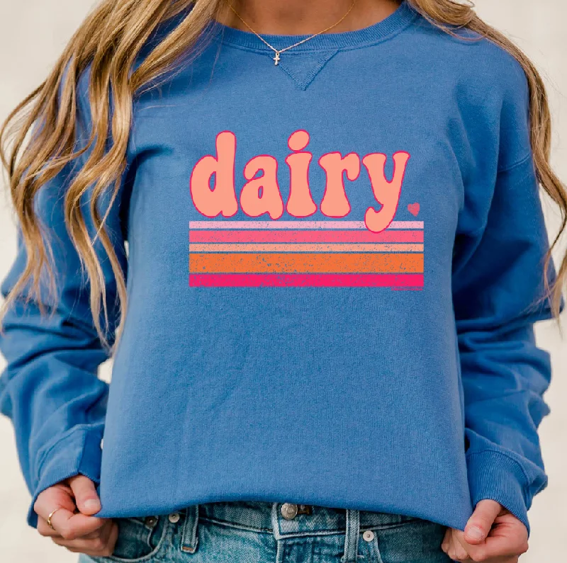 Peachy Dairy Crewneck (S-3XL) - Multiple Colors!