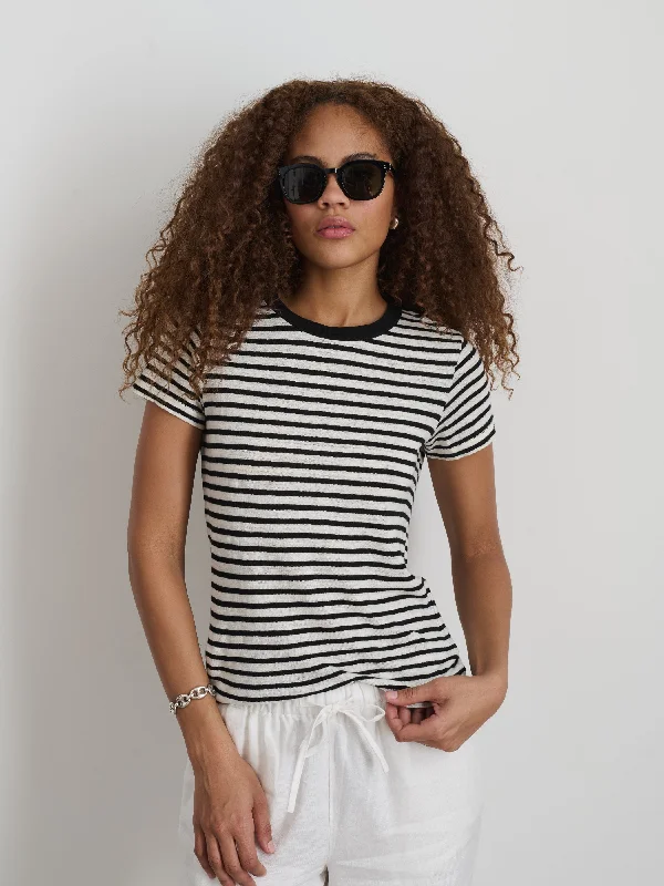 Prospect Striped Tee in Linen