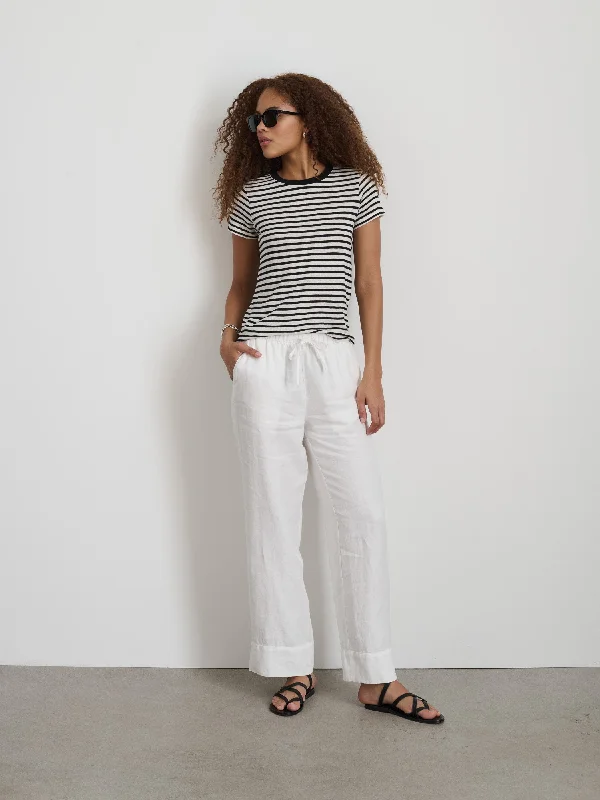 Prospect Striped Tee in Linen