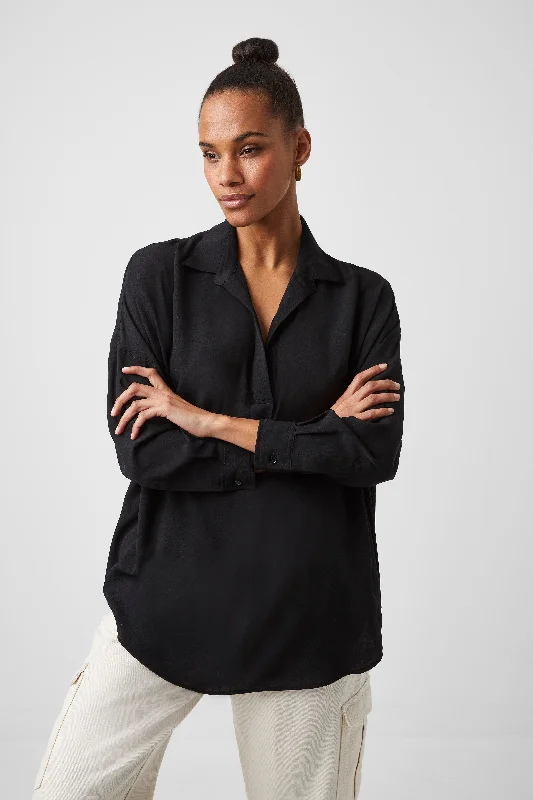 Rhodes Recycled Crepe Popover Shirt