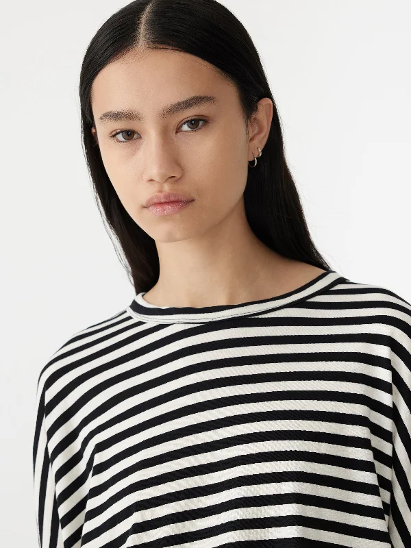 stripe circle long sleeve t.shirt