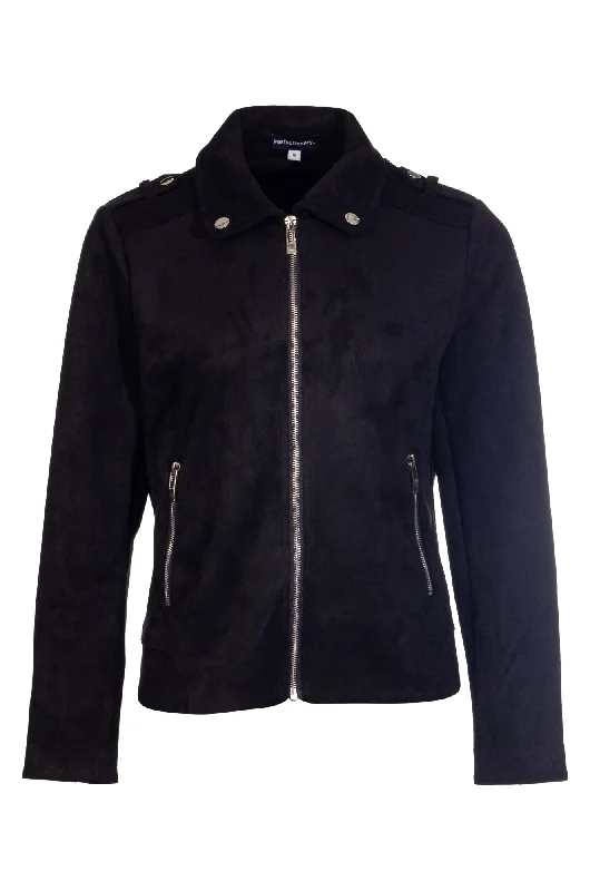 Suede Look Jacket | Black | 4063ZZ