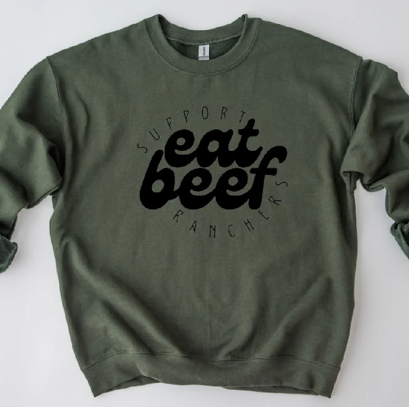 Support Ranchers Eat Beef Crewneck (S-3XL) - Multiple Colors!