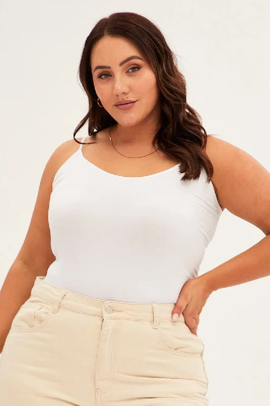 White Seamless Singlet Top