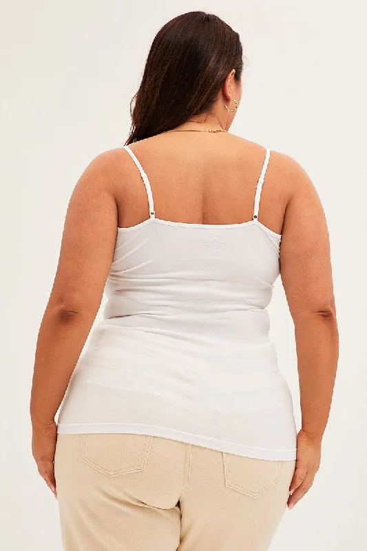 White Seamless Singlet Top