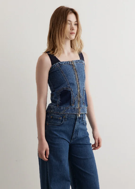 Cove Deconstructed Denim Bustier