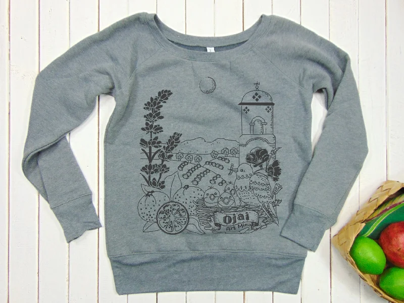 Women's Fleece Sweatshirt ""Ojai California"" [FREE SHIPPING]