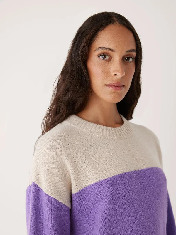 The Comfort Colour Block Sweater in Ultraviolet