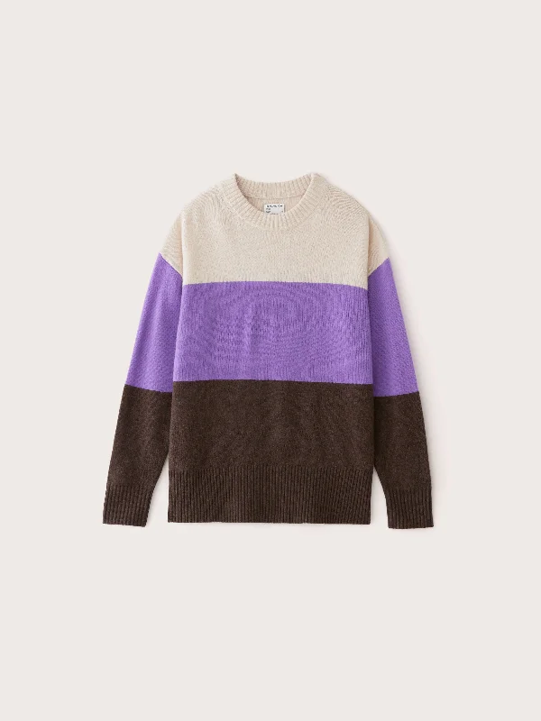 The Comfort Colour Block Sweater in Ultraviolet