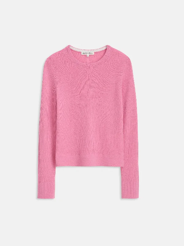 Ava Crewneck Sweater In Extra Fine Merino